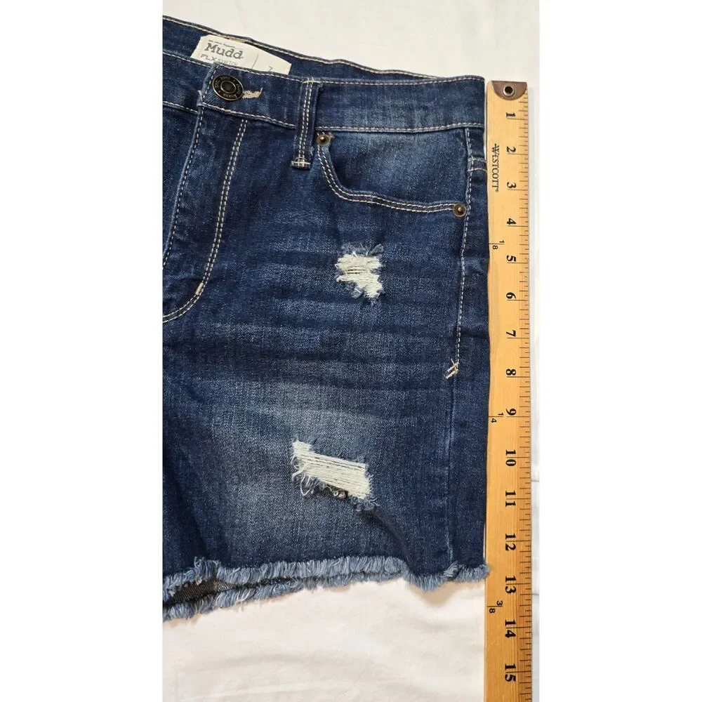 Mudd FLX Stretch Size 7 Women's Denim Shorts - 74